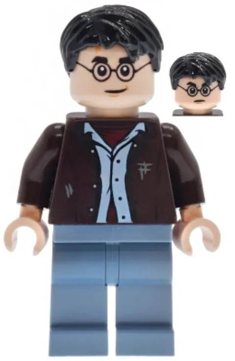 LEGO® Minifig hp597 - Harry Potter - Dark Brown Open Jacket