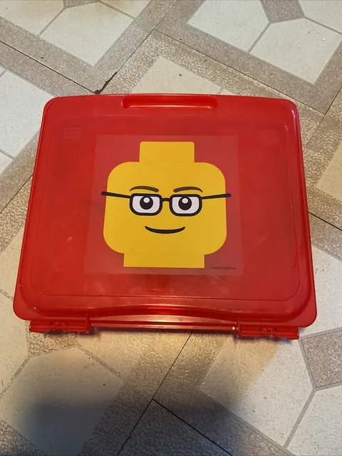 Red Lego Project Iris Storage Case Container Organizer Holder 13x12x3