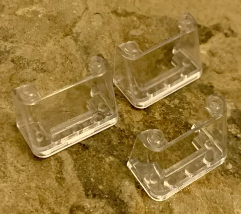 LEGO Windscreen 2x4x2 3823 35260 Trans Clear 3 pc Genuine Used