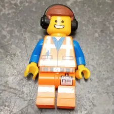 LEGO The LEGO Movie Emmet Construction Worker Minifigure w/ Headphones & Hair