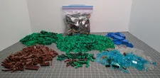 LEGO Random lot of Parts - Leaves, Trees, Water, Browns/Blacks Nature See Photos