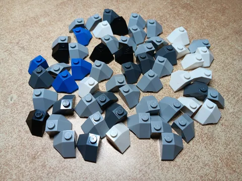LEGO BULK LOT OF 60 WEDGE CORNER BRICK 2X2 SLOPE 45° MIXED COLORS #13548