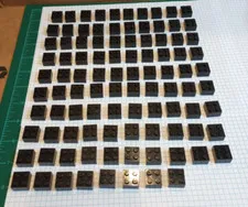 98 pieces Black Lego 2 x 2 bricks part number 3003 Goth Architecture IRL pics