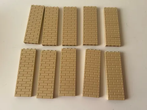 Lot Of 100x 1x4 Lego Tan Masonry Bricks