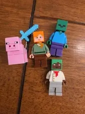 lego Minecraft minifigures Set Of 3 With Extras 