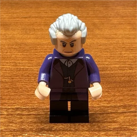 LEGO 13th Doctor Who Minifigure Purple Suit Torso Gray Hair Black Legs Figure 