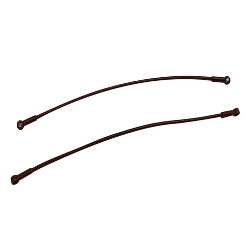 2 NEW LEGO Hose, Flexible 22L with 2 Connector Ends (Zipline) Reddish Brown