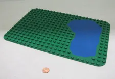 Lego Duplo BASEPLATE 24 x 16 GREEN BLUE LAKE POND WATER SEA Building Block 