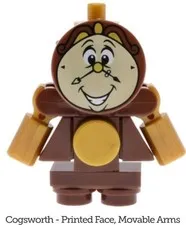 New Lego Disney Beauty & the Beast Castle 43263 Exclusive Cogsworth Minifigure
