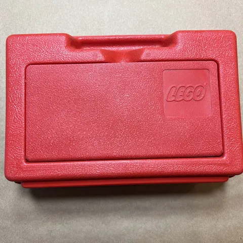 Vintage Red Interlego Hard Plastic LEGO Portable Carrying Storage Case Box Bin