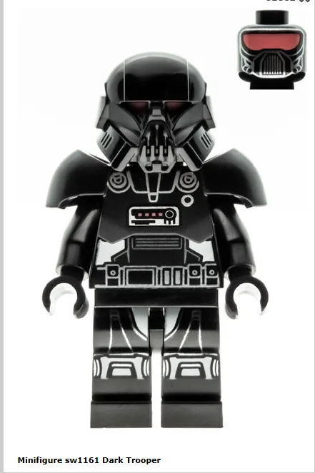 LEGO Star Wars Dark Trooper Minifigure sw1161 Mandalorian 75324 75315 Excellent