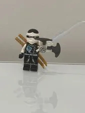 LEGO NINJAGO Zane skybound Minifigure w/ Weapons njo189 excellent condition