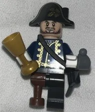 LEGO Pirates Caribbean Minifigure Hector Barbossa with Pegleg Sword And Chalice