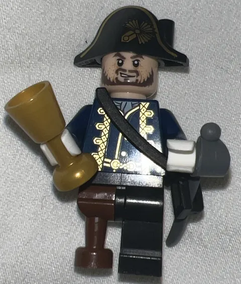 LEGO Pirates Caribbean Minifigure Hector Barbossa with Pegleg Sword And Chalice