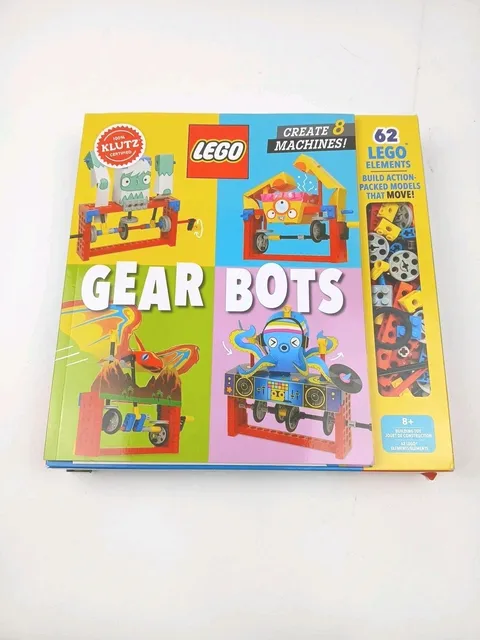 LEGO Klutz Gear Bots Kit-STEM Kinetic Model Building Set 62 LEGO Pieces