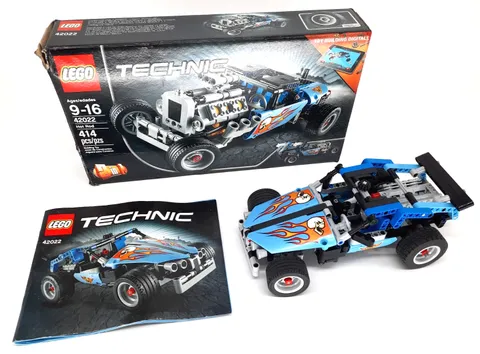 LEGO TECHNIC Hot Rod, 42022 Assembled, Box + One Manual, Estate Sale Find