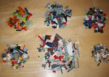 Lot/600 LEGO Blocks - Transparent/Rectangle/Square/Round/Small/Accessory