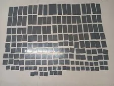 LEGO BULK LOT 182 DARK BLUISH GRAY FLAT PLATES 3X3 4X4 4X6 4X8 4X10 4X12