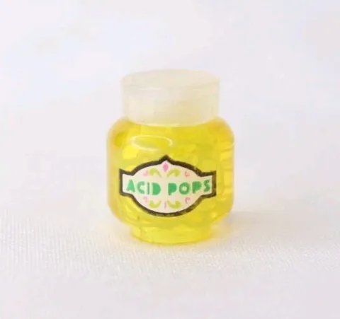 LEGO Harry Potter Candy Jar Cookie ACID POPS Lollipops 2021 PRINTED with Lid