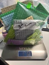 Lot of 1.7 pounds Assorted Lego Base Plates, Mixed Colors/ Shapes/ Sizes