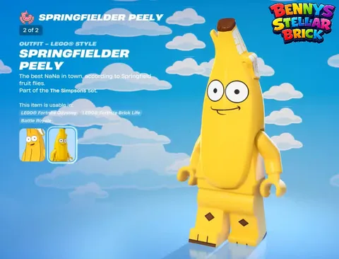 LEGO Simpsons Fortnite Peely Custom Springfielder peely by BSB23