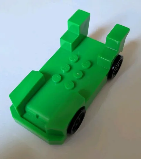 LEGO Bright Green Car Vehicle Base with Tires