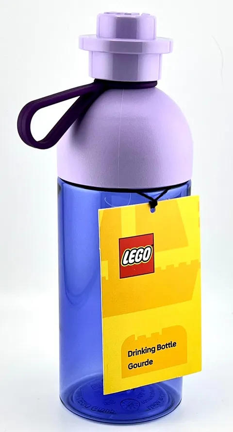 NWT Lego Purple Transparent Drinks Water Hydration Bottle 17oz 500 ml