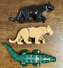 LEGO Animals -  Black Panther Puma Crocodile - Very Good Condition