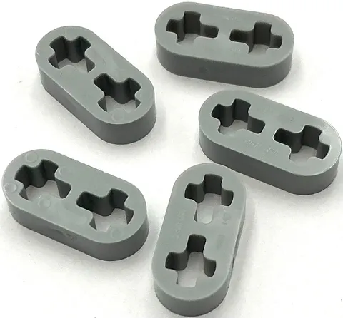 Lego 5 New Light Bluish Gray Technic Liftarms Thin 1 x 2 - Axle Holes Parts