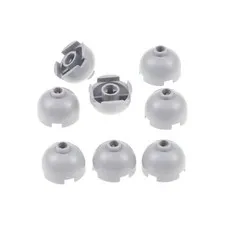 LEGO 8x Round Stud Brick 2x2x1 New Light Gray Dome with Axle Holder 553b