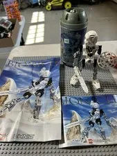 LEGO BIONICLE Kopaka 8536 Toa Mata Complete Set Canister 33 Pieces 2001 Plastic