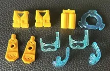 LEGO 10 Piece Water Sports Accessories Life Vest Goggles Scuba Swimming Lot