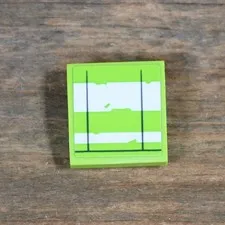 LEGO Star Wars Slope 2x2x2/3 White Thick Stripes and Black Lines 15068pb443
