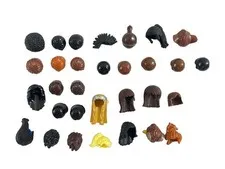 LEGO Set of 31 Hairs Variety Hair Pieces For Minifigures