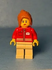 LEGO Town Minifig twn146 - Post Office Worker - Light Scratches/No Cracks
