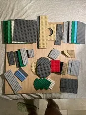 Lego Bulk Base Plate LOT 42 X Baseplates and Flat Pieces Assorted Sizes Colors