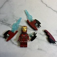 LEGO Iron Man Mark 50 Super Heroes Minifigure with Blue Flames sh0497as