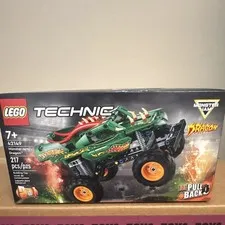LEGO Technic Monster Jam Dragon 42149 Pull Back Complete Set 217pcs Age 7+