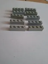 No 289.   10x Lego Basic 1x4 3010 Light Grey
