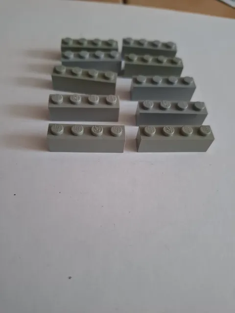 No 289.   10x Lego Basic 1x4 3010 Light Grey