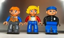 Lot Of 3 Lego Duplo Characters Figures Construction Policeman