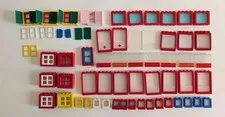 Vintage Lego Windows Bulk lot, 60+ pieces, hospital, shutters, windows