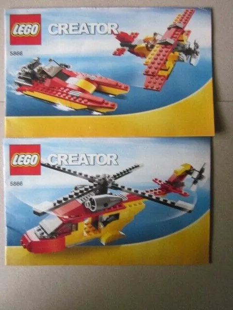 Lego Building Instructions Creator 5866 Parts 1 and 2, Part 1 and 2