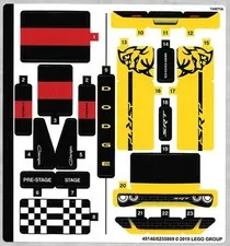 LEGO STICKER SHEET ONLY 75893 DODGE CHALLENGER DEMON & CHARGER R/T New from set