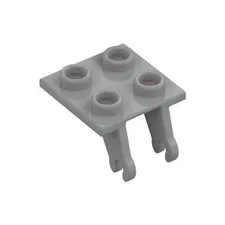 LEGO 10x Light Bluish Gray Plate, Modified 2 x 2, Plane Single Wheel inv.628