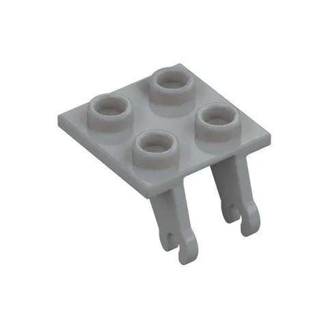LEGO 10x Light Bluish Gray Plate, Modified 2 x 2, Plane Single Wheel inv.628