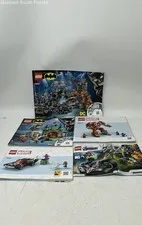 Lot Of 5 Pcs Assorted Lego Batman & Marvel Mixed Instruction Manuals For Age 3+