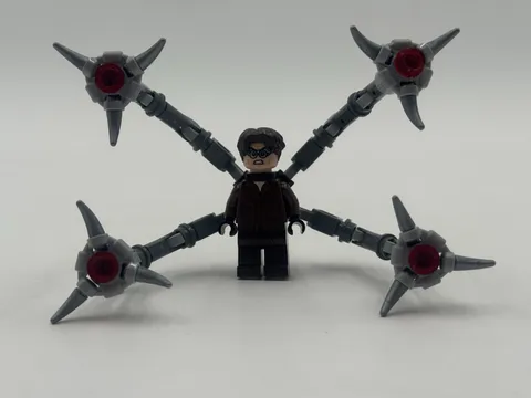 LEGO Marvel Doctor Octopus Minifigure from set 76321 (with 4 tentacles)