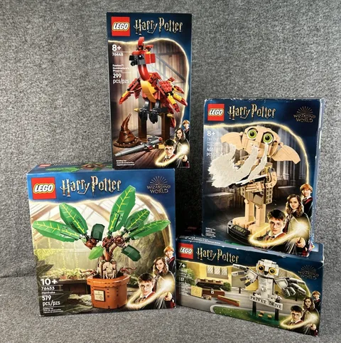 LEGO Harry Potter Sealed Bundle Dobby Hedwig Mandrake Fawkes 4 Set Lot NIB