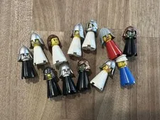 LEGO Castle Fantasy Homemade Chess Pieces Helmets Heads GLUED